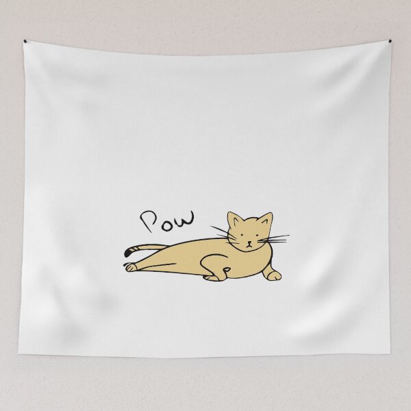 Item preview, Sassy Cat Saying Pow | Minimalist Funny Cat Line Art Design  designed and sold by Artist-Bhumi.