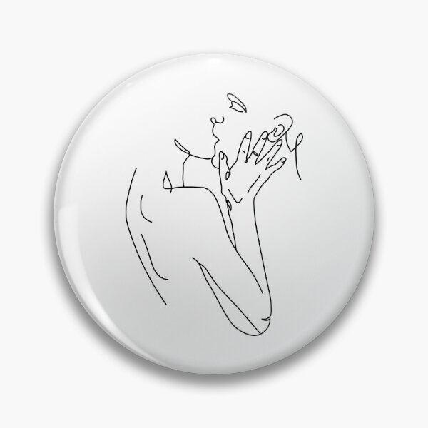 Item preview, Minimalist Line Art – Romantic Couple Kissing Illustration designed and sold by JSWDESIGNS.