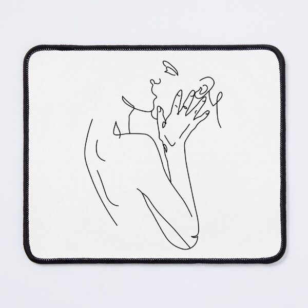 Item preview, Minimalist Line Art – Romantic Couple Kissing Illustration designed and sold by JSWDESIGNS.