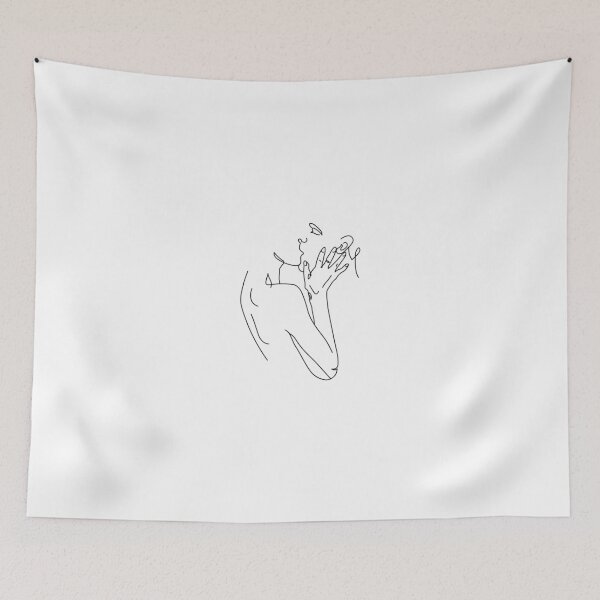 Item preview, Minimalist Line Art – Romantic Couple Kissing Illustration designed and sold by JSWDESIGNS.