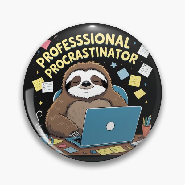 Item preview, Professional Procrastinator Funny Sloth Lazy T-Shirt designed and sold by modishwelt.