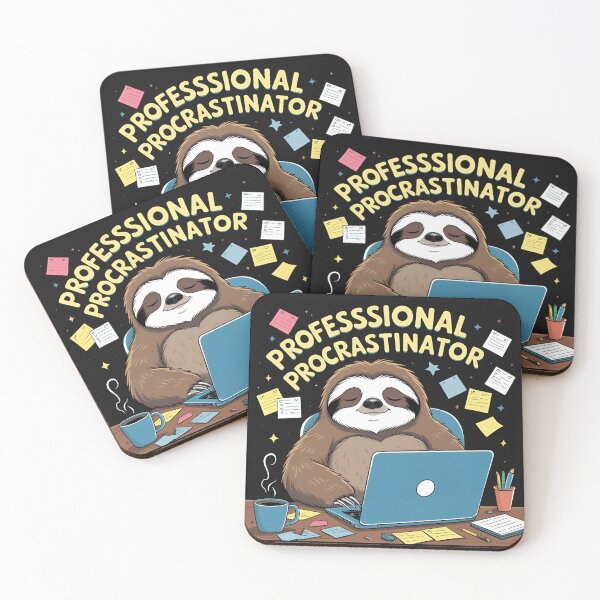 Item preview, Professional Procrastinator Funny Sloth Lazy T-Shirt designed and sold by modishwelt.