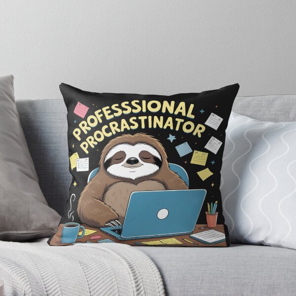 Item preview, Professional Procrastinator Funny Sloth Lazy T-Shirt designed and sold by modishwelt.