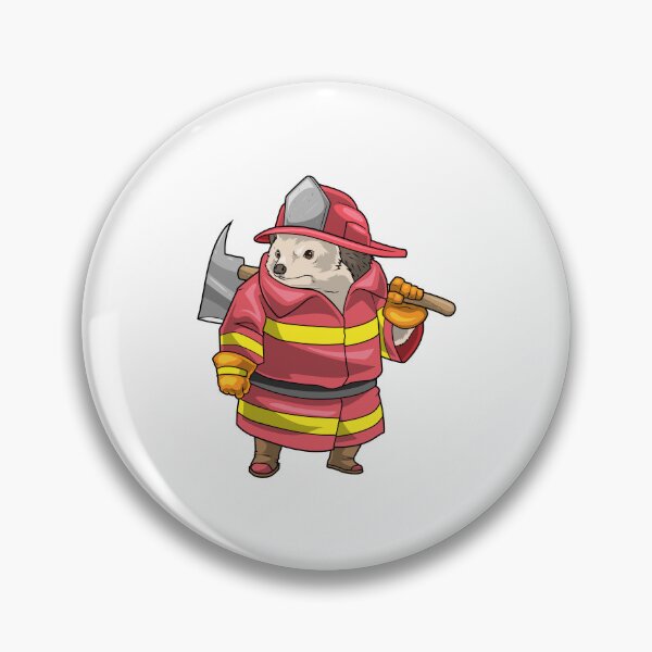 Item preview, Hedgehog Firefighter Axe Fire department designed and sold by Snabdesign84.