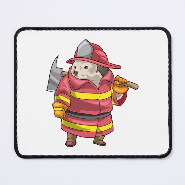Item preview, Hedgehog Firefighter Axe Fire department designed and sold by Snabdesign84.