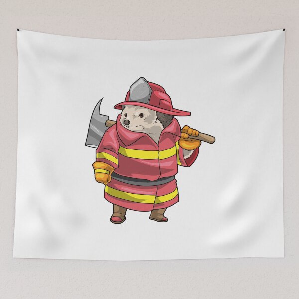 Item preview, Hedgehog Firefighter Axe Fire department designed and sold by Snabdesign84.