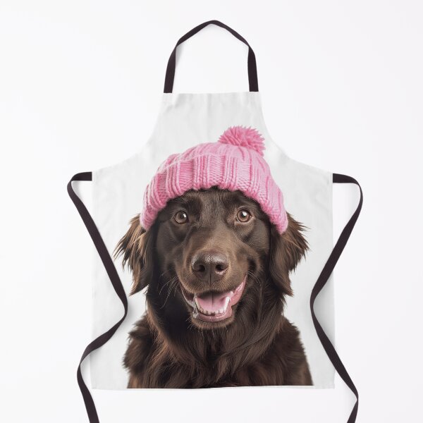 Item preview, Cozy Field Spaniel dog Wearing Pink Winter Hat Trendy Animal Fashion Artwork designed and sold by LazyOwlStore.