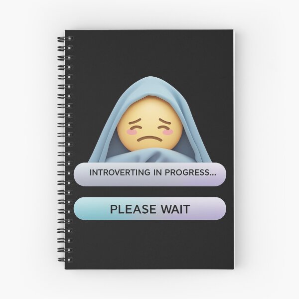 Item preview, Introverting in Progress Please Wait – Funny Introvert Quote T-Shirt for Quiet Souls designed and sold by modishwelt.