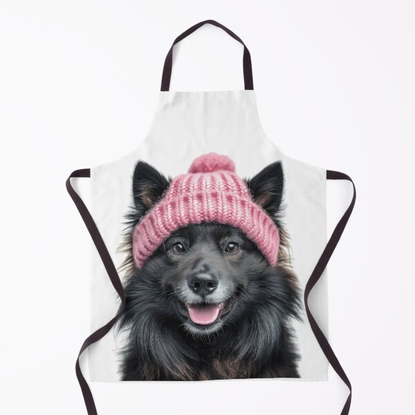 Item preview, Cozy Finnish Lapphund dog Wearing Pink Winter Hat Trendy Animal Fashion Artwork designed and sold by LazyOwlStore.