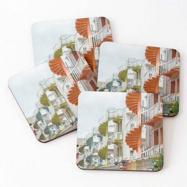 Item preview, Colourful stairs in Bugis Village, Singapore  designed and sold by Rowena Ko.