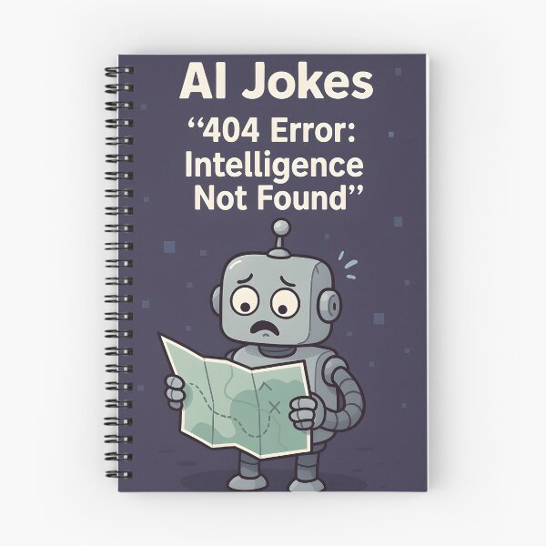 Item preview, AI Jokes – 404 Error: Intelligence Not Found Robot Meme designed and sold by VoidBloom Studio.