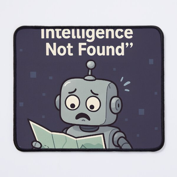 Item preview, AI Jokes – 404 Error: Intelligence Not Found Robot Meme designed and sold by VoidBloom Studio.