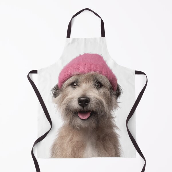 Item preview, Cozy Glen of Imaal Terrier dog Wearing Pink Winter Hat Trendy Animal Fashion Artwork designed and sold by LazyOwlStore.