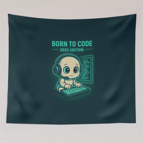Item preview, Born to Code – 2025 Edition Baby Programmer Design designed and sold by VoidBloom Studio.