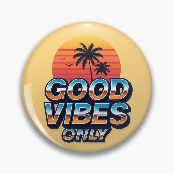 Item preview, Good Vibes Only - Retro 80s Aesthetic 3D Typography designed and sold by Diwakar-Designs.