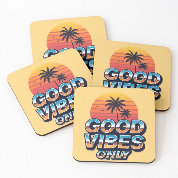 Item preview, Good Vibes Only - Retro 80s Aesthetic 3D Typography designed and sold by Diwakar-Designs.