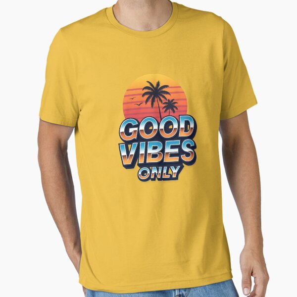 Item preview, Good Vibes Only - Retro 80s Aesthetic 3D Typography designed and sold by Diwakar-Designs.