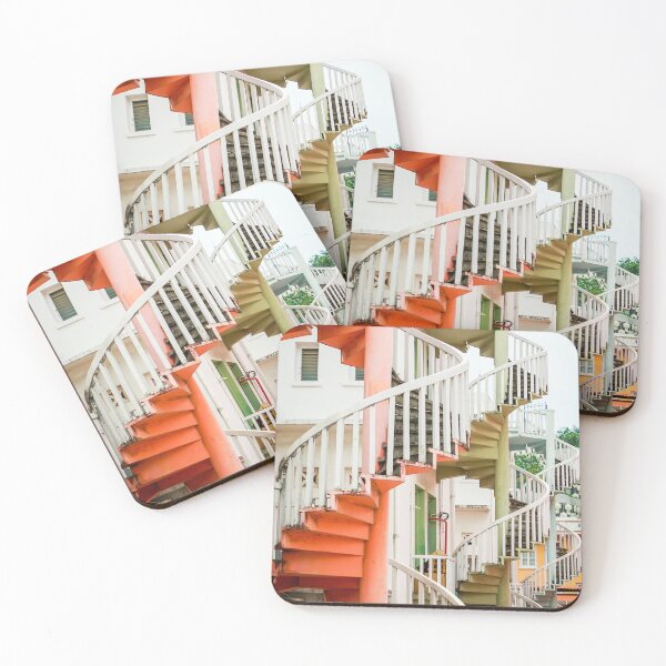 Item preview, Colourful stairs in Bugis Village, Singapore  designed and sold by Rowena Ko.
