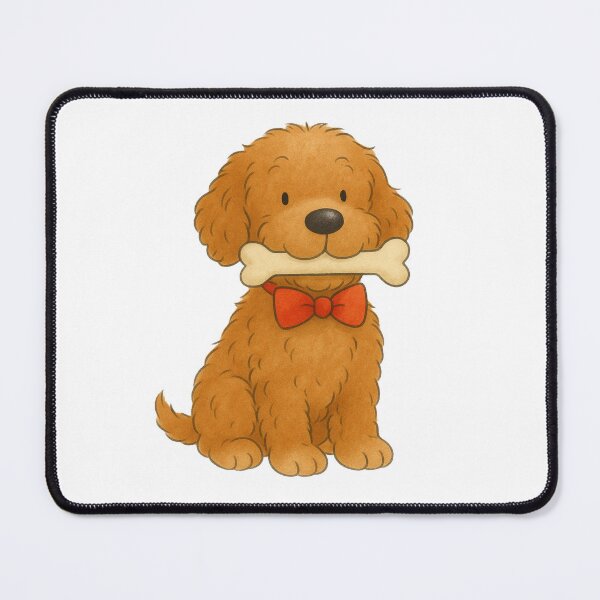 Item preview, Ted the Cockapoo with his new bone designed and sold by Thale's Designs.