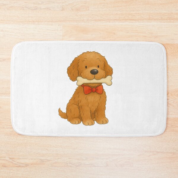 Item preview, Ted the Cockapoo with his new bone designed and sold by Thale's Designs.