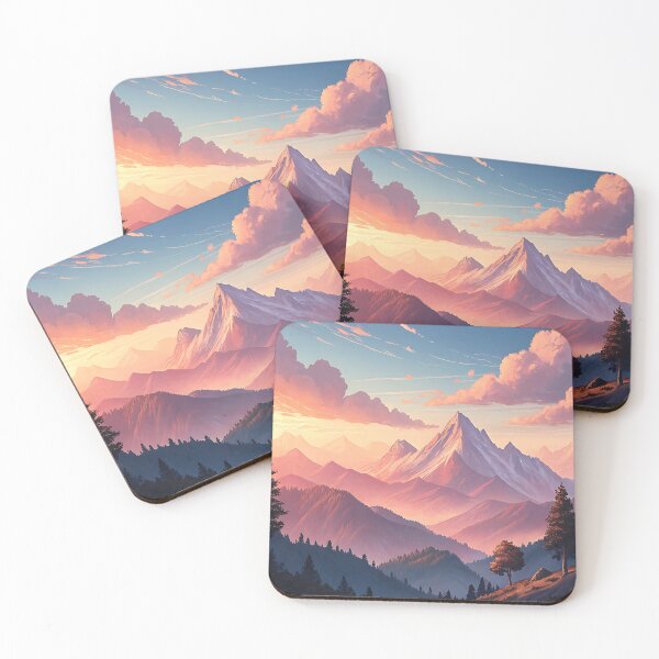 Item preview, Serene Sunrise Over Majestic Mountains – Tranquil Landscape Art designed and sold by zaina.sho.