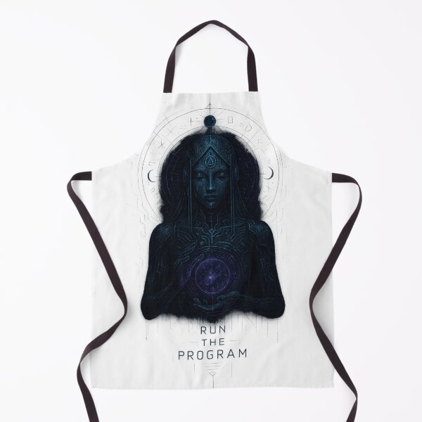 Item preview, Run the Program – Cyber Mystic AI Goddess T-Shirt | Digital Oracle Design | Techno Occult Art designed and sold by ZChrome.