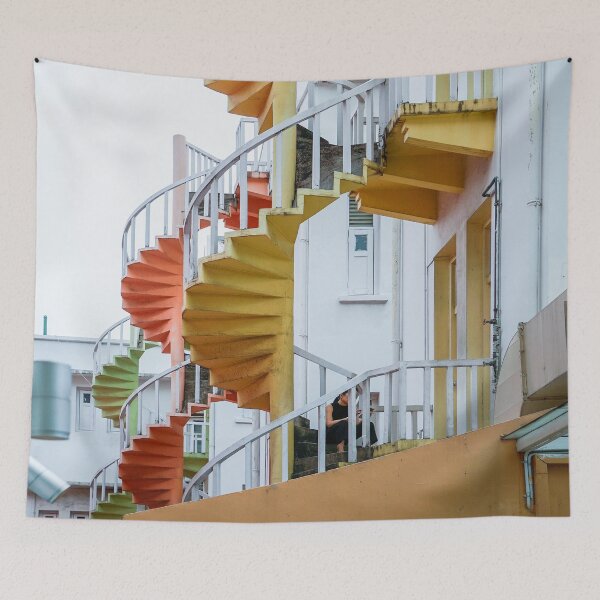 Item preview, Colourful stairs in Bugis Village, Singapore  designed and sold by Rowena Ko.