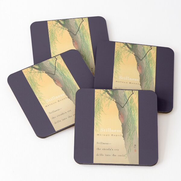 Item preview, Matsuo Bashō: Stillness— the cicada's cry drills into the rocks designed and sold by artbleed.