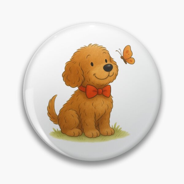 Item preview, Ted the Cockapoo meets a butterfly designed and sold by Thale's Designs.