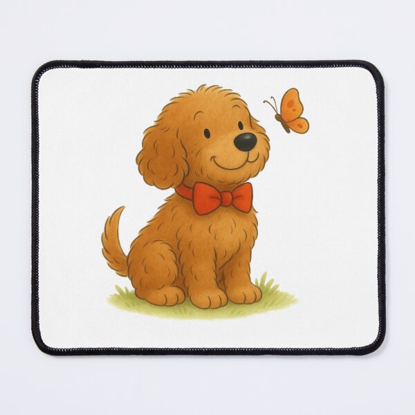 Item preview, Ted the Cockapoo meets a butterfly designed and sold by Thale's Designs.