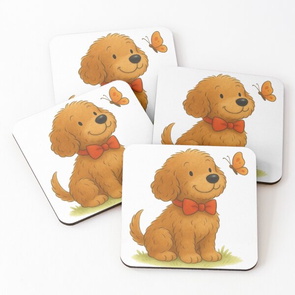 Item preview, Ted the Cockapoo meets a butterfly designed and sold by Thale's Designs.