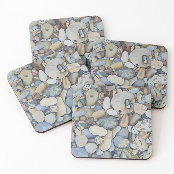 Item preview, Pescadero Beach Pebbles Watercolor designed and sold by Gayle Mahoney.