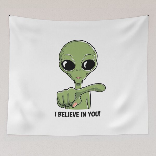 Item preview, I believe, UFO, Alien, motivation, funnyfits70, Humor, Funny, retro, vintages, funny quotes, animal humor, designed and sold by FunnyFits70.