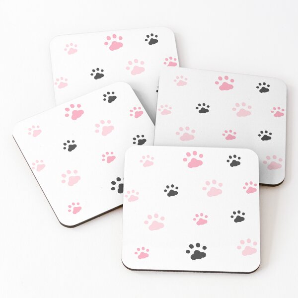Item preview, Black and pink cat pawprint designed and sold by sptsang.