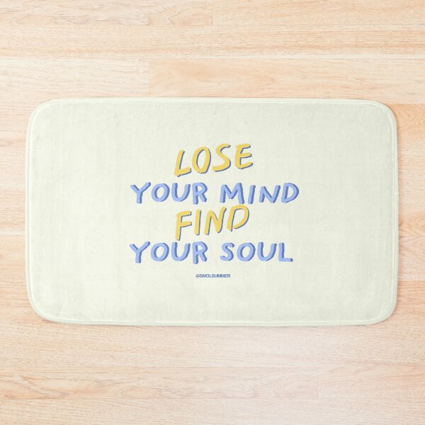 Item preview, Lose Your Mind, Find Your Soul – Minimalist Baby Blue & Lemon Typography Art designed and sold by SmolSummer.Homie.