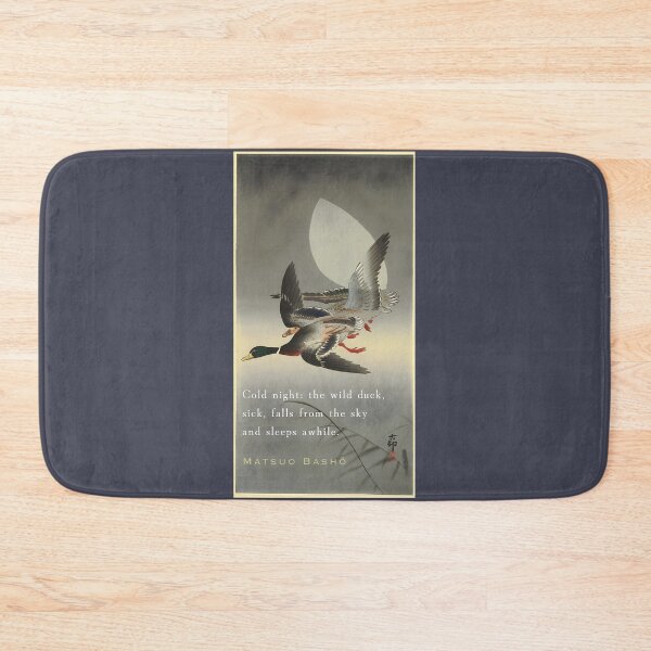 Item preview, Matsuo Bashō: Cold night: the wild duck, sick, falls from the sky and sleeps awhile. designed and sold by artbleed.
