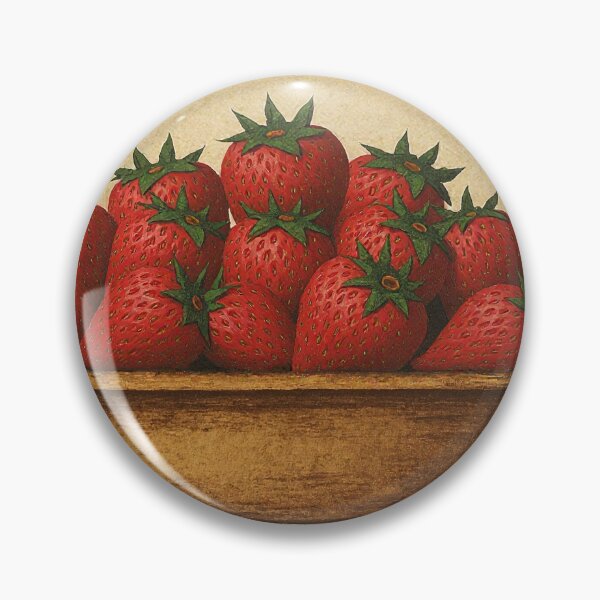 Item preview, Retro Strawberry Fruit Sticker Label designed and sold by Wordsmith-Wear.
