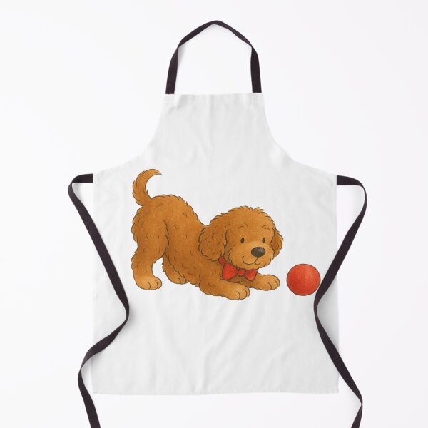 Item preview, Ted the Cockapoo with a red ball designed and sold by Thale's Designs.