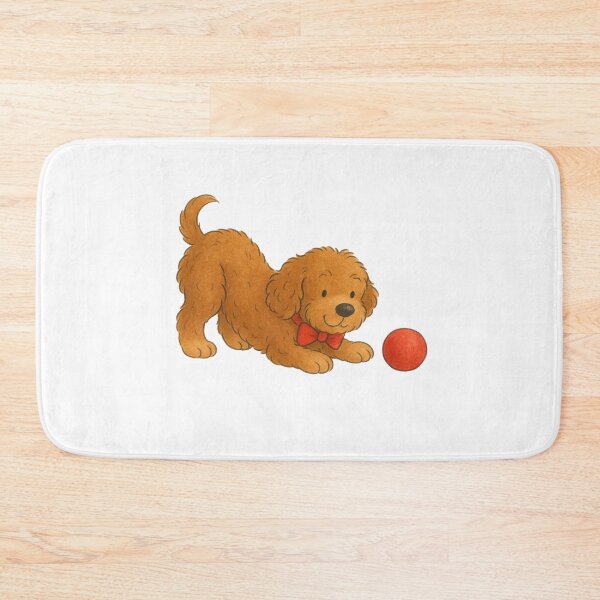 Item preview, Ted the Cockapoo with a red ball designed and sold by Thale's Designs.