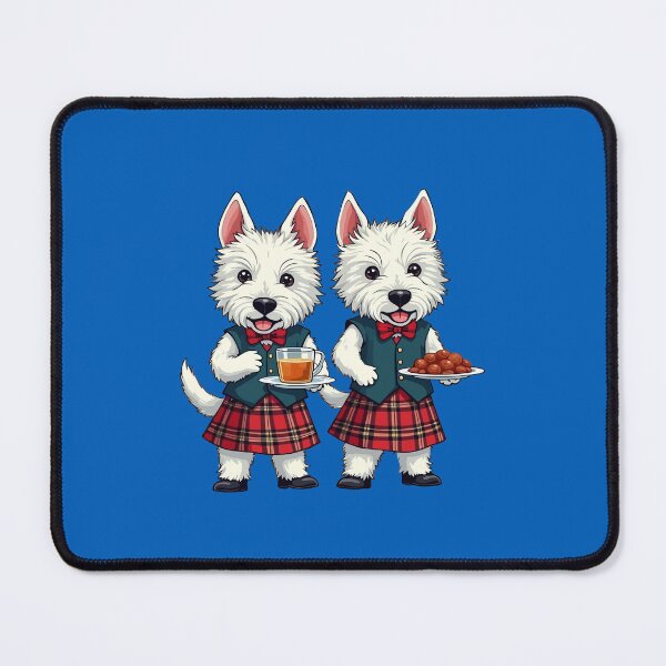 Item preview, West Highland Terriers Burns Night With Dram And Plaid designed and sold by taiche.