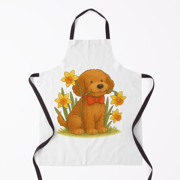 Item preview, Ted the Cockapoo in the daffodils designed and sold by Thale's Designs.