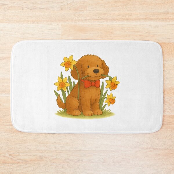 Item preview, Ted the Cockapoo in the daffodils designed and sold by Thale's Designs.