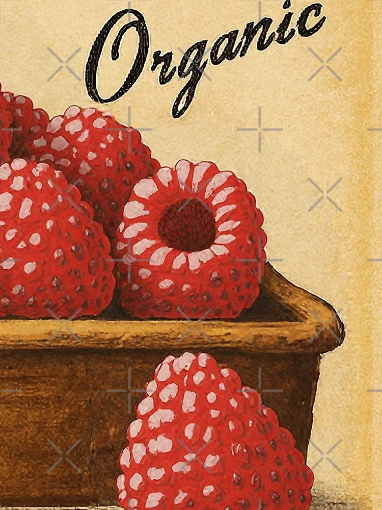 Thumbnail 4 of 4, iPhone Case, Retro Raspberry Fruit Sticker Label designed and sold by Wordsmith-Wear.