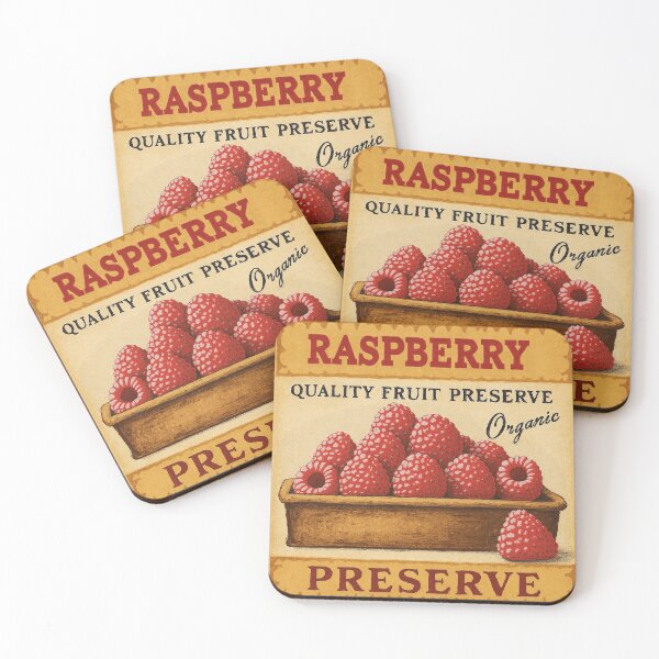 Item preview, Retro Raspberry Fruit Sticker Label designed and sold by Wordsmith-Wear.