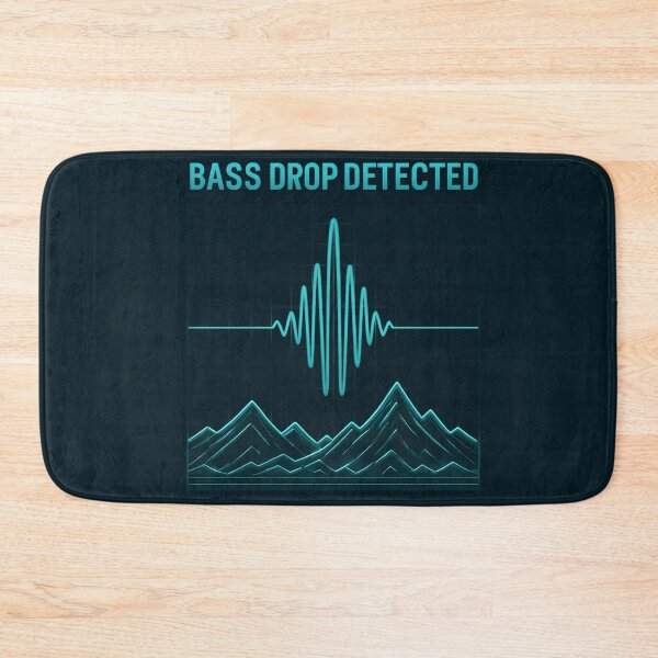 Item preview, Bass Drop Detected – Neon Soundwave Music Art designed and sold by VoidBloom Studio.