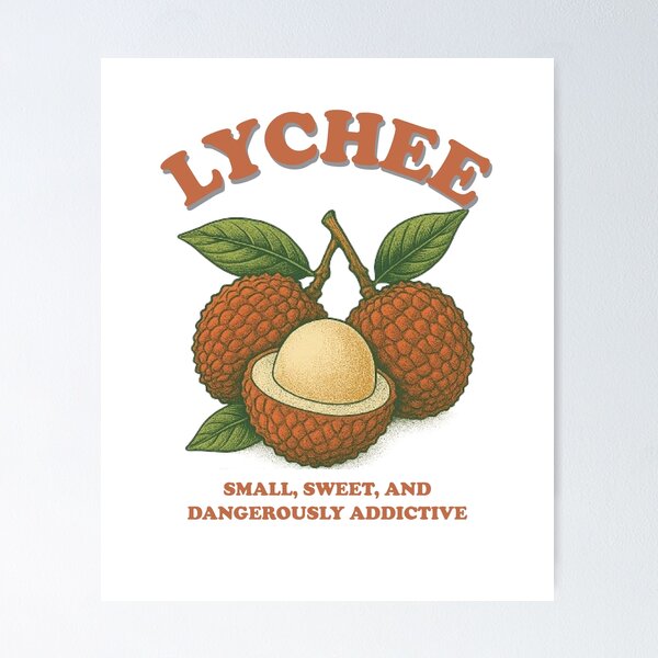 Item preview, Vintage fruit design - Lychee designed and sold by Rhu Creations.