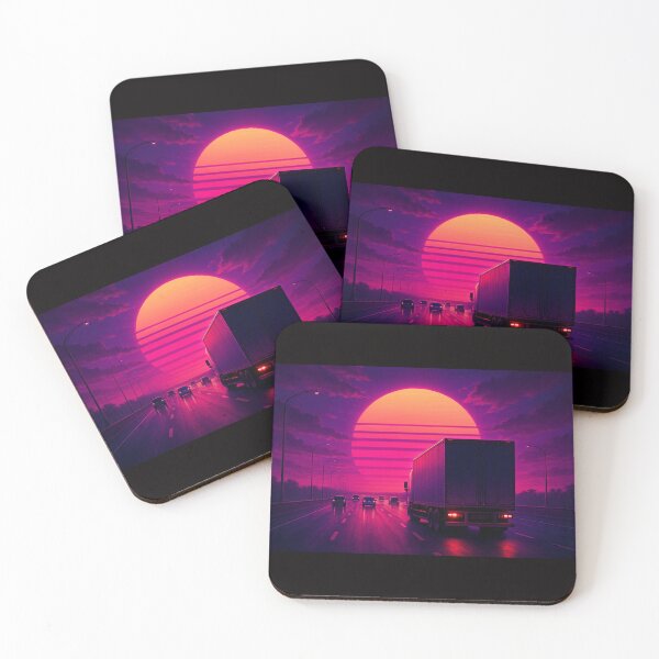 Item preview, Neon Freight Highway at Sunset designed and sold by Tadeusz1.