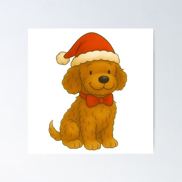 Item preview, Ted the Cockapoo at Christmas designed and sold by Thale's Designs.