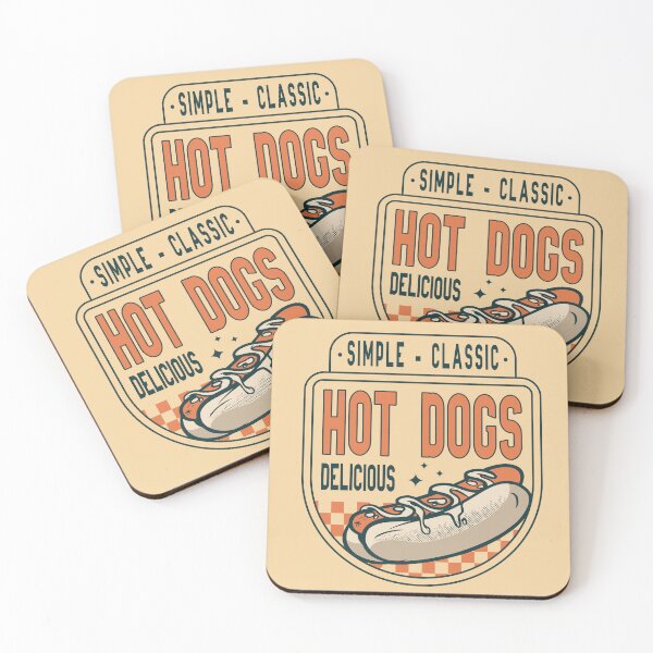 Artikelvorschau, Hot Dogs Simple Classic Delicious entworfen und verkauft von Stil-Mix.