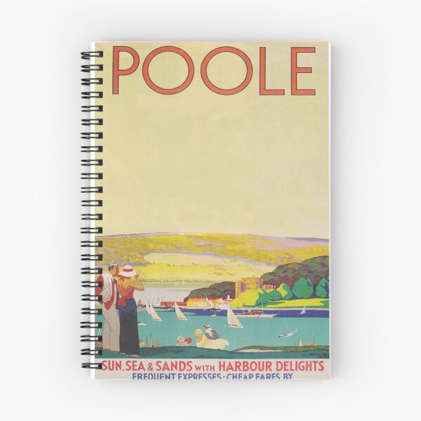Item preview, Poole, England, Sun, Sea and Sands Vintage Travel Poster designed and sold by vintagevivian.